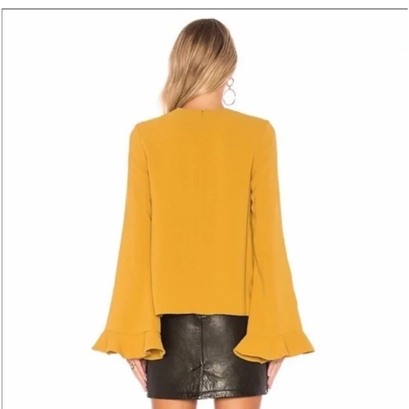 C/MEO Collective Golden Ruffle Sleeve Blouse - Picture 5 of 6